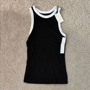a new day Black and White Tank Top